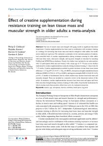 Effect of creatine supplementation during resistance training on lean tissue mass and muscular strength in older adults: a meta-analysis
