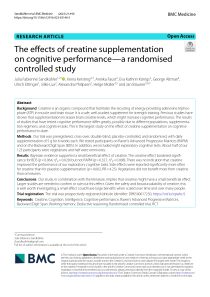The effects of creatine supplementation on cognitive performance—a randomised controlled study